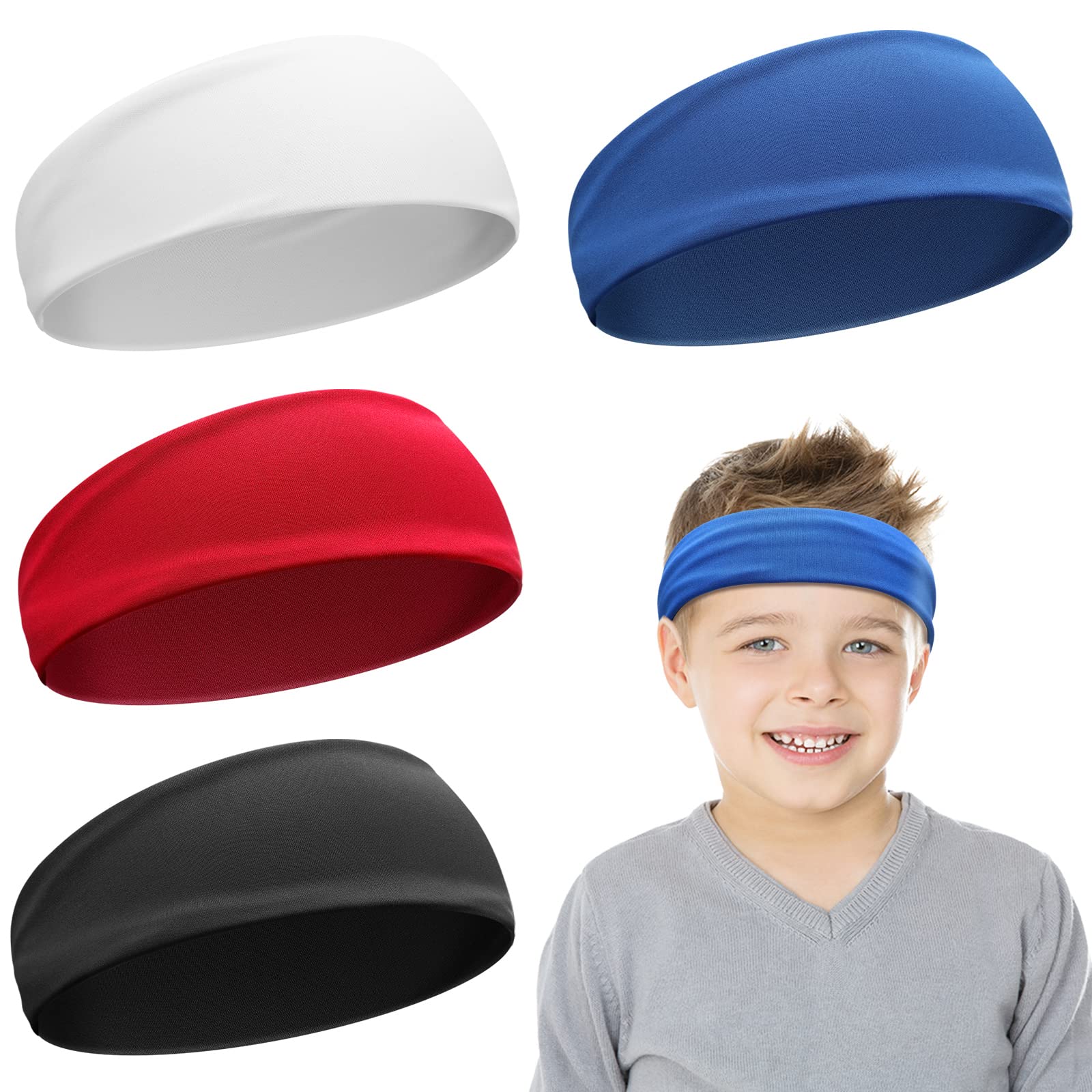 Civaner 4 Pcs Boys Headbands Elastic