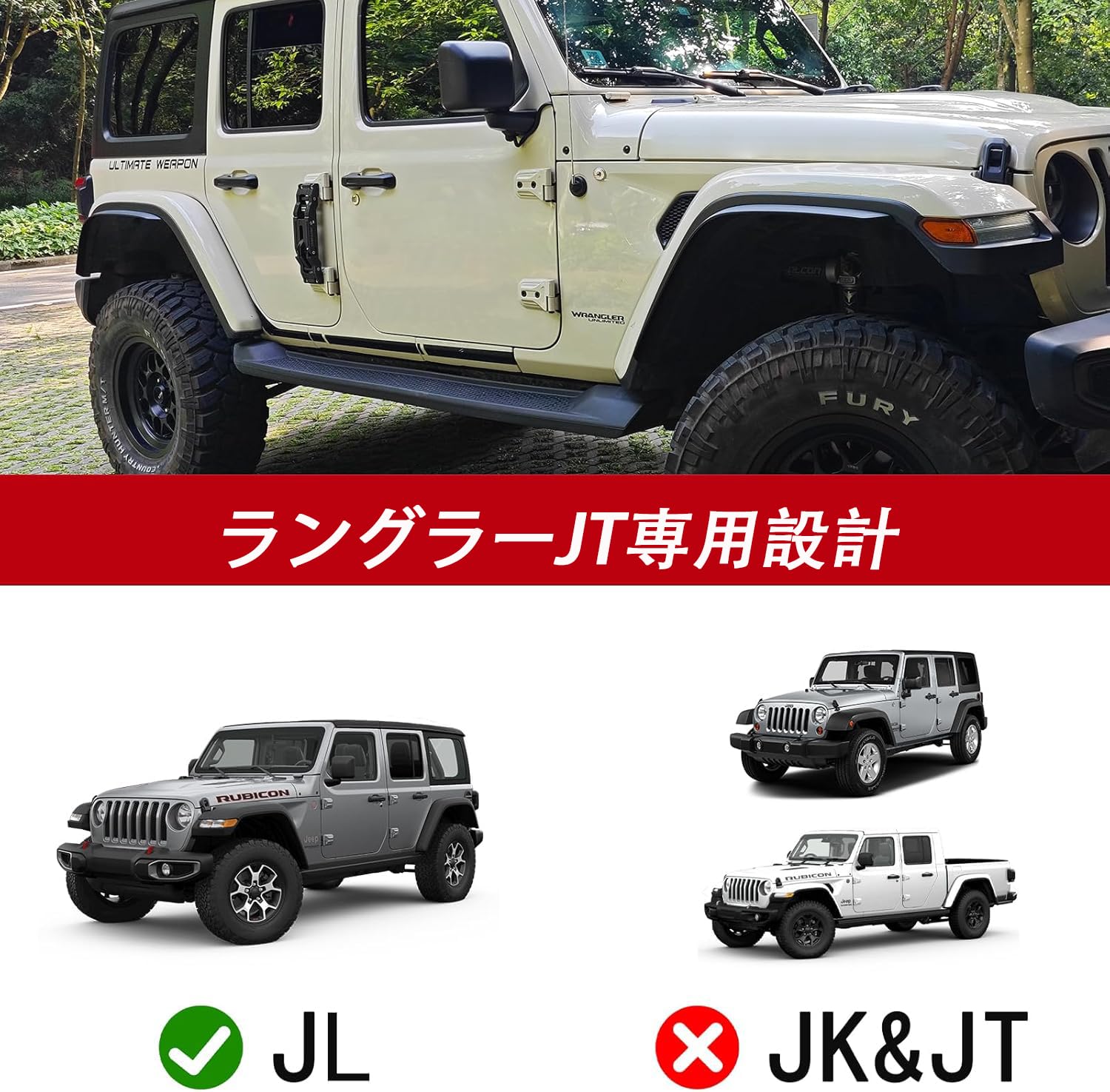 Amazon.co.jp: MAIKER OFF ROAD 4 個 JL フロント & リアフェンダー