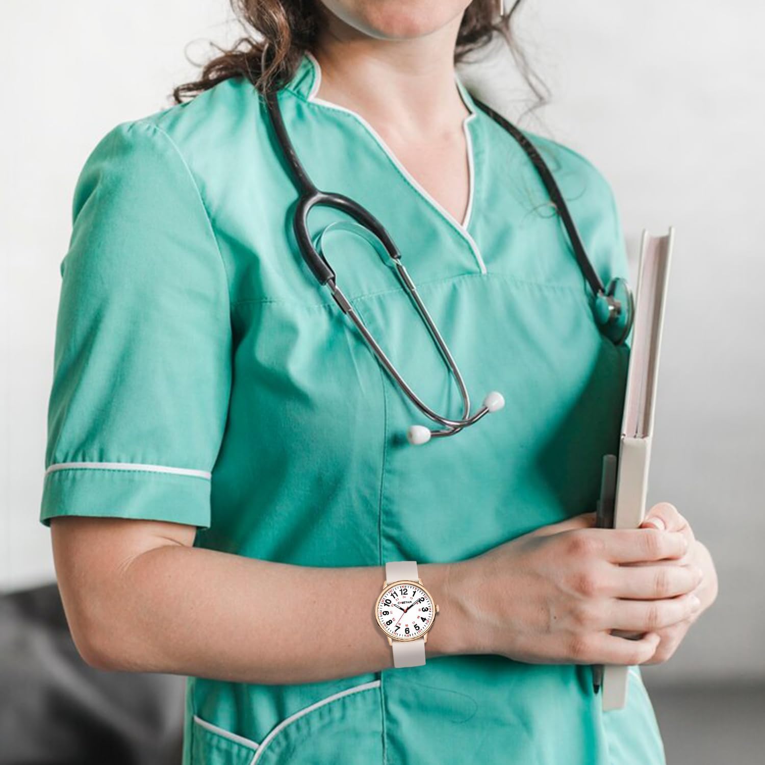 CHEETAH Nurse Watches for Men Women Medical Professionals, Students with Luminous Easy Read Dial, Second Hand 24 Hour, Waterproof Silicone Band - Image 5