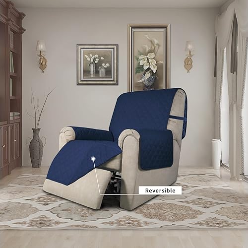 Miniatura 623 de Easy-Going - Funda reversible para sofá, resistente al agua, con varillas de espuma y correas elásticas, protector de muebles para mascotas y perros