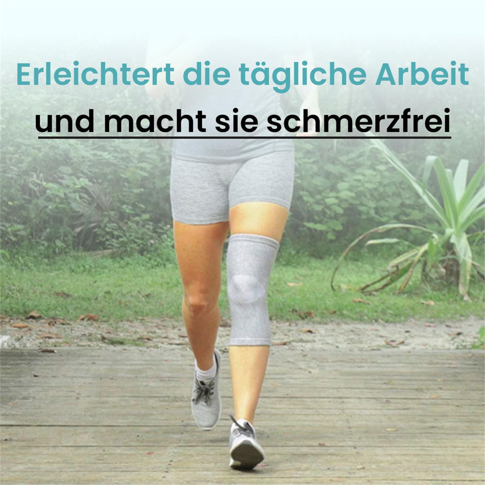 MEIION Relieve - Bambus Knie Kompressions-Bandage Kniestrümpfe Gym Unisex-Sport- und Fitness-Knieorthese Kniebandage Sport-Knieschoner Atmungsaktiv und Bequem für Damen und Herren Beige XL
