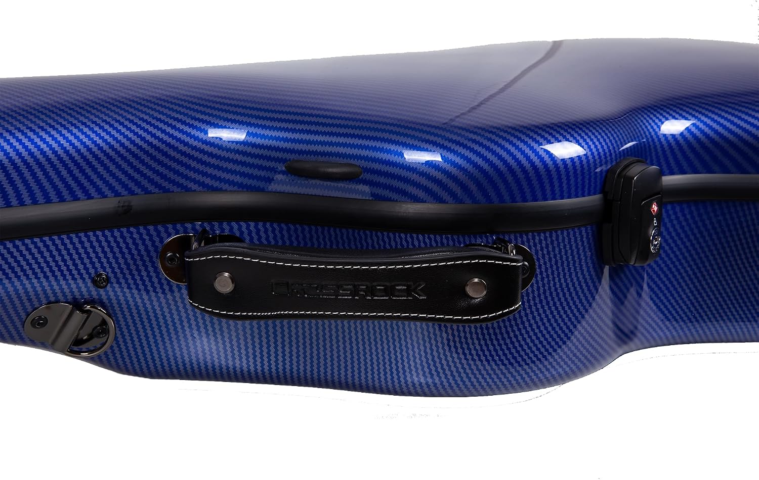 Crossrock 4/4 Size Flamenco Classical Guitar Case- 7lb Ultra-Light 3K Carbon Look (Sapphire Sonata Blue) | Lab-Certified Impact Protection & TSA Lock | Ergo Backpack System(CRF5030CBL)