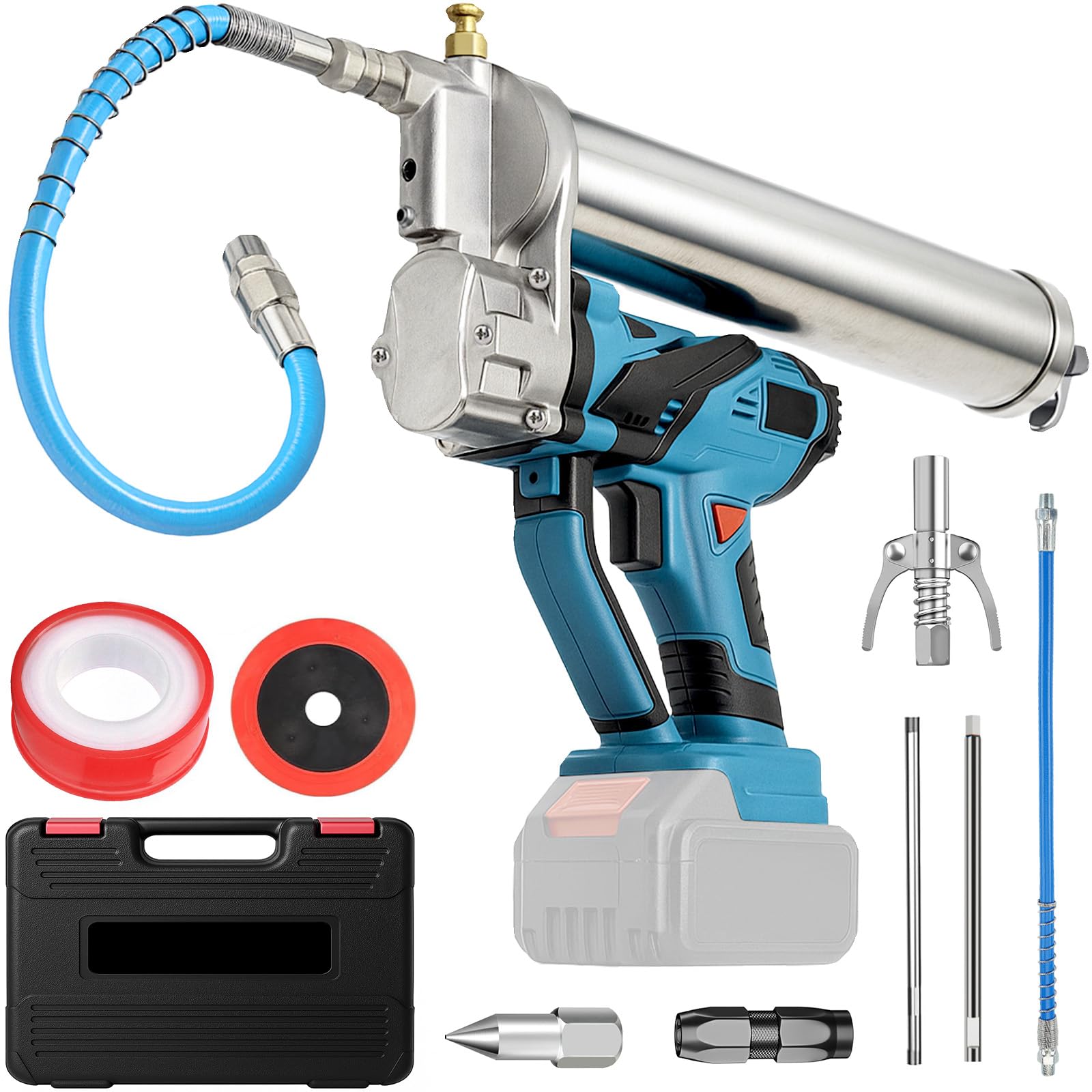 Engrasadora 2 en 1 inalámbrica para Makita – Pistola de Grasa de Alta presión hasta 10.000 PSI, diseño ergonómico (Batería no incluida)