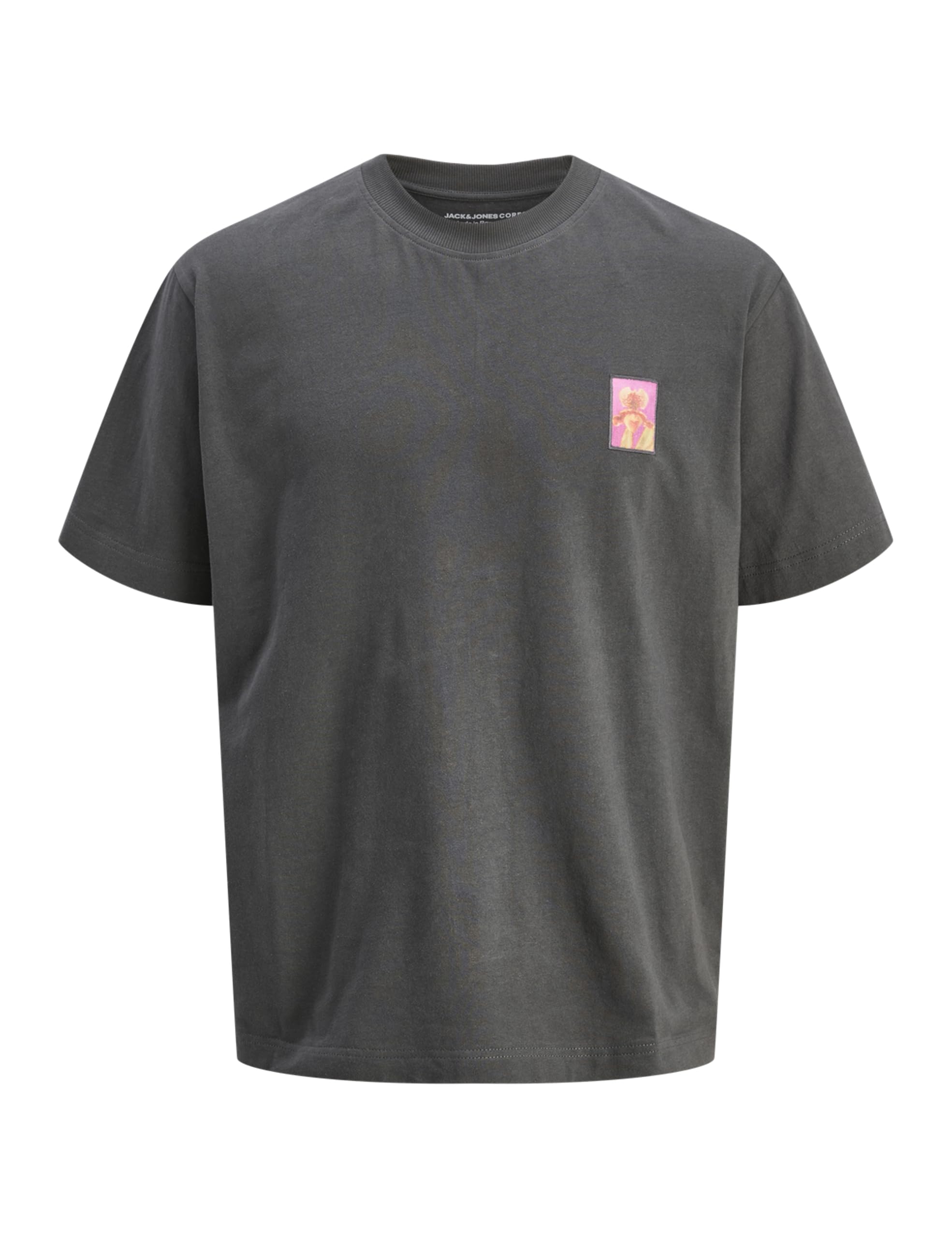 Jack & Jones Jcointerlude Patch Tee SS Crew Neck, Asphalt, S