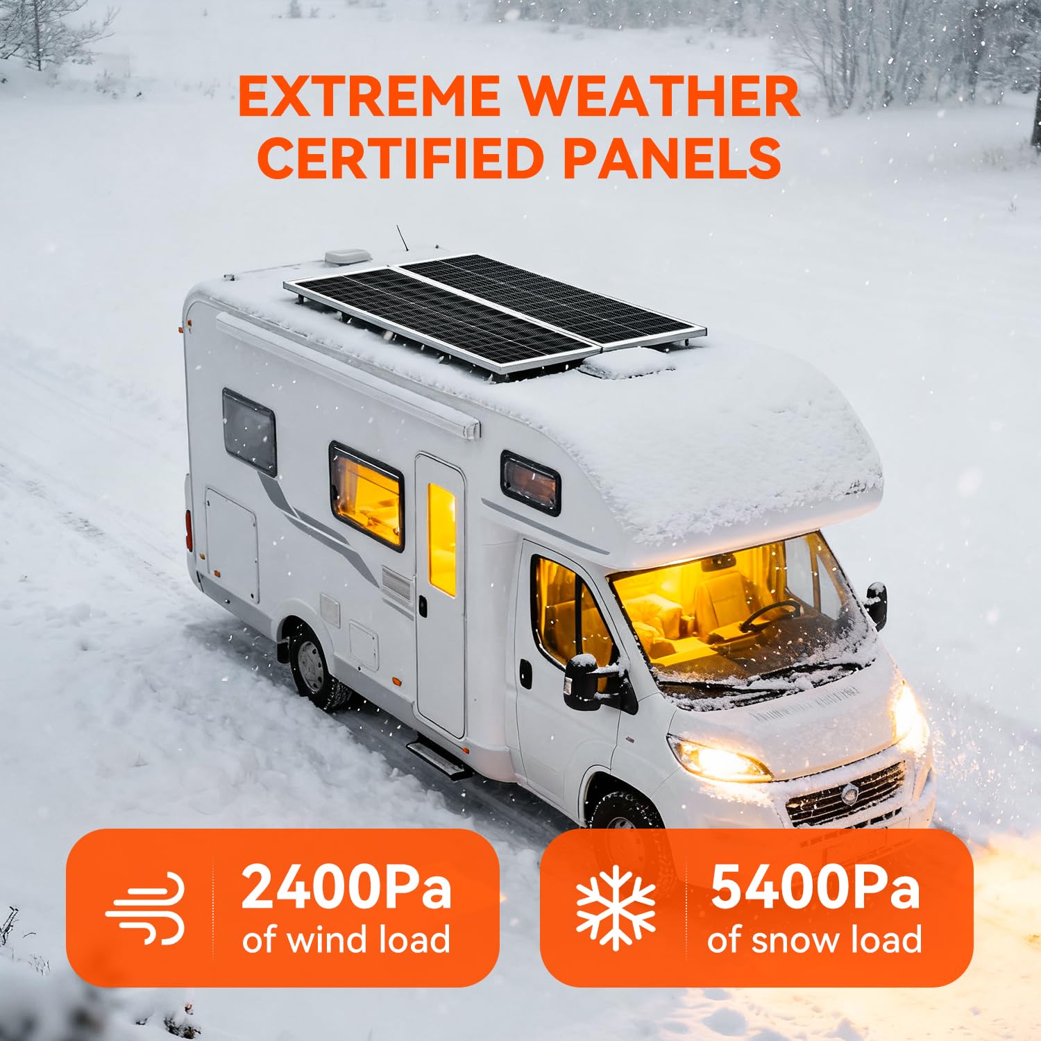 RICH SOLAR MEGA 100 Slim 100 W 12 V Panel solar monocristalino para RV, remolque, autocaravana