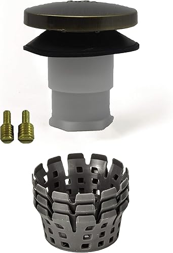 Miniatura 5 de PF WaterWorks PF0935-CH - El tapón de drenaje universal táctil punta de punta o pie accionado para bañerabañera incluye accesorios de 38 pulgadas y