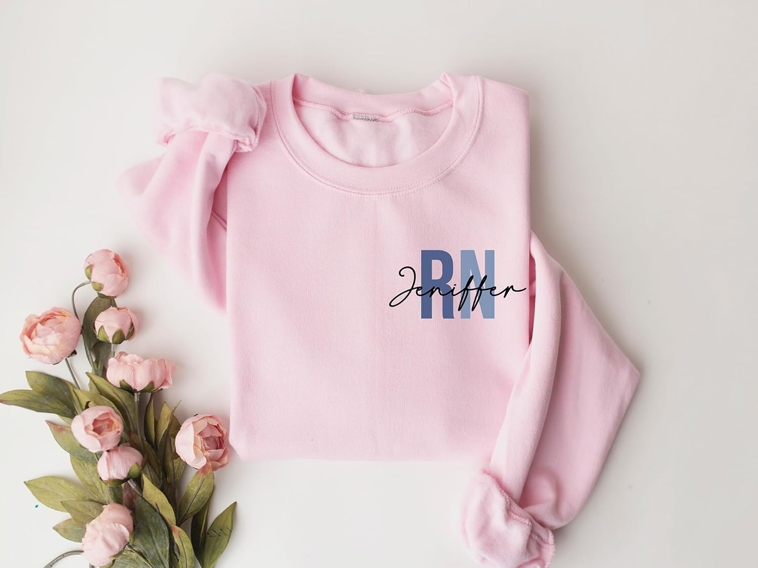 Custom Nurse Sweatshirt RN Sweatshirt Nurse Graduation Gifts for Nurses Week Gifts Nurse Sweatshirts for Women Personalized Registered Nurse Sweatshirt RN Hoodies for Nurses - Image 5