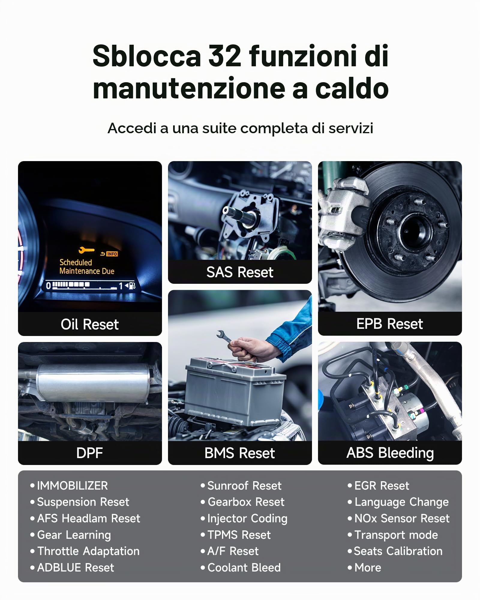 TOPDON Phoenix Nano Dispositivo diagnostico per auto, strumento di codifica ECU 2024 con diagnosi completa, 32+ servizi di reset, controllo bidirezionale, supporta protocolli CAN FD/DoIP, FCA AutoAuth