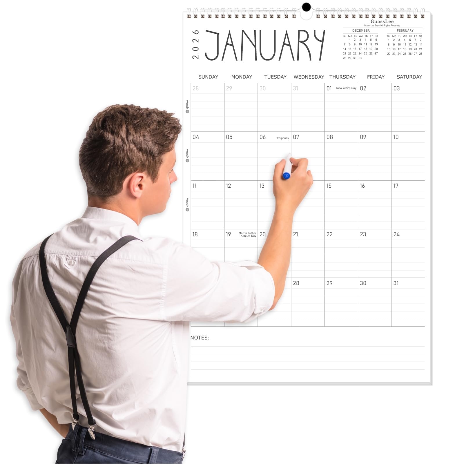 Amazon.com: Guasslee Extra Large Wall Calendar 2026-2027,30
