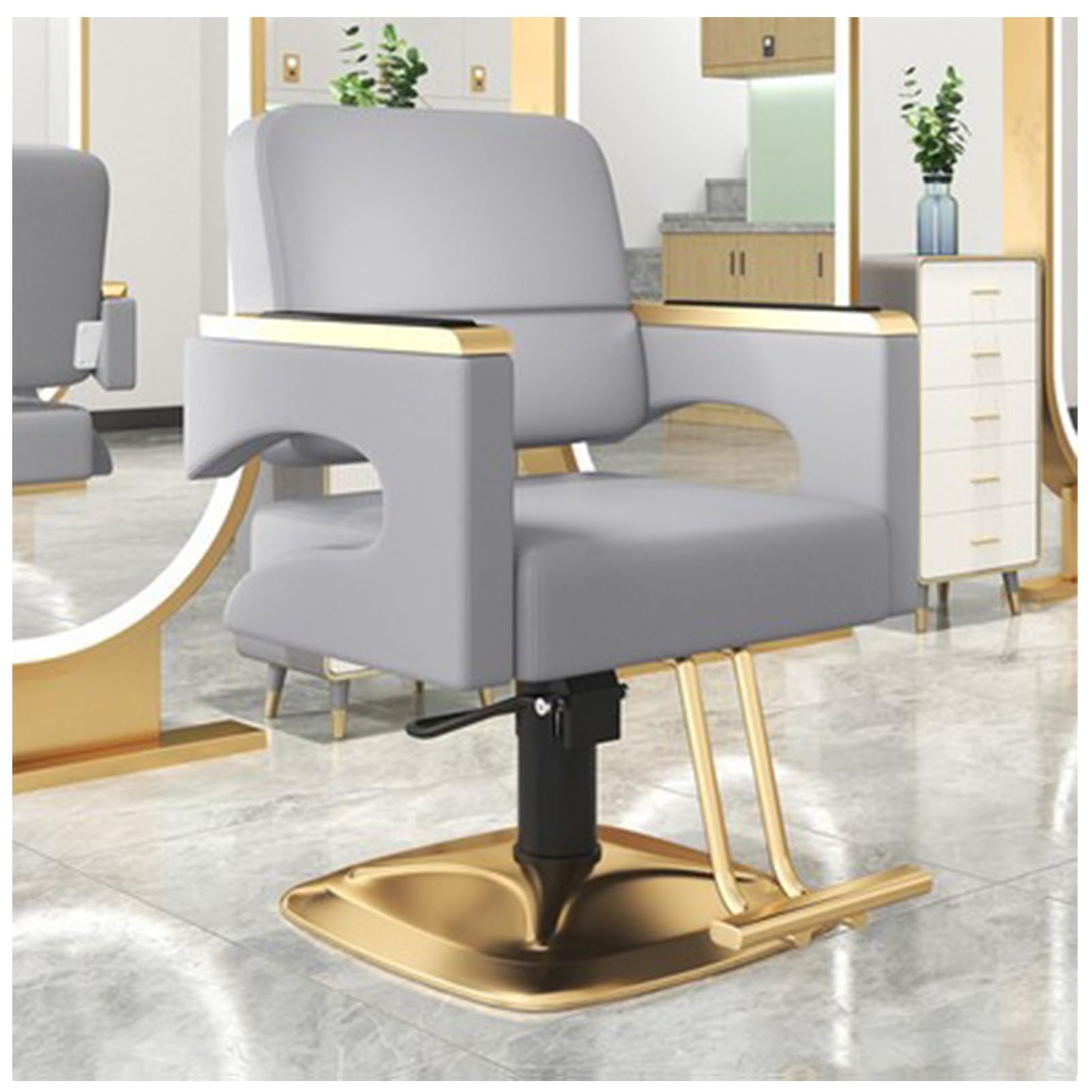 OZBMA ty Barber Chair Hydraulic Salon with Adjustable Height Comfortable Backrest Waterproof Design for Professional Hair Stylists & Salons