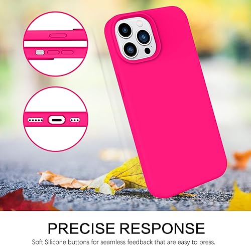 Miniatura 8 de BENTOBEN Funda para iPhone 14 Pro Max, funda de silicona suave, goma de gel, forro de microfibra, parte trasera dura, a prueba de golpes, funda