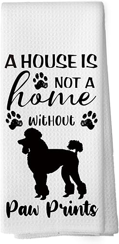 shiviody Funny Poodle Kitchen Towels - Poodle Gifts for Women Dish Towels, Dog M