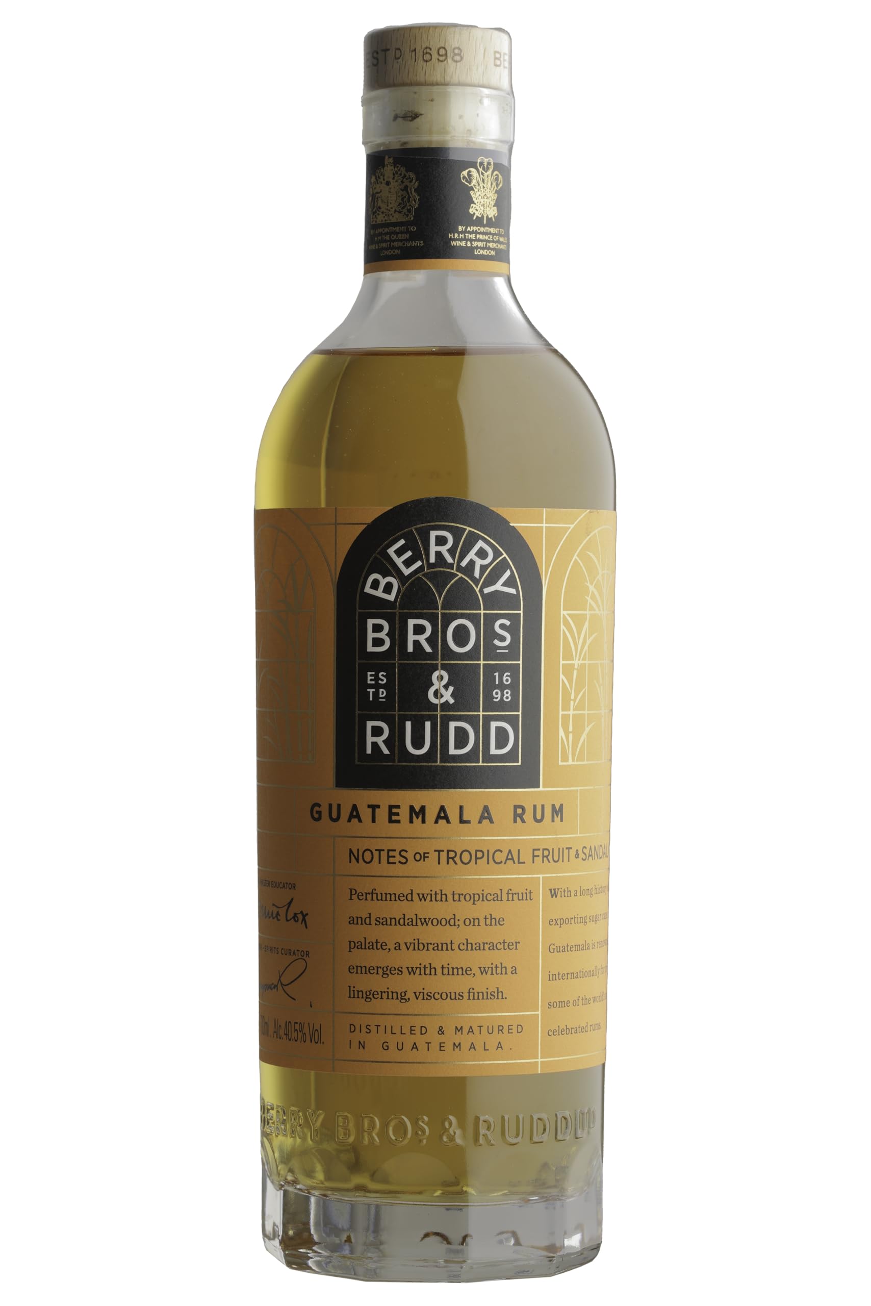 Berry Bros. & Rudd Classic Range Guatemala Rum 70cl, 40.5% Alcohol Content by Volume, Rum Deals of the Day, Perfumed with Tropical Fruit and Sandalwood, Serve On the Rocks or In a Cocktail