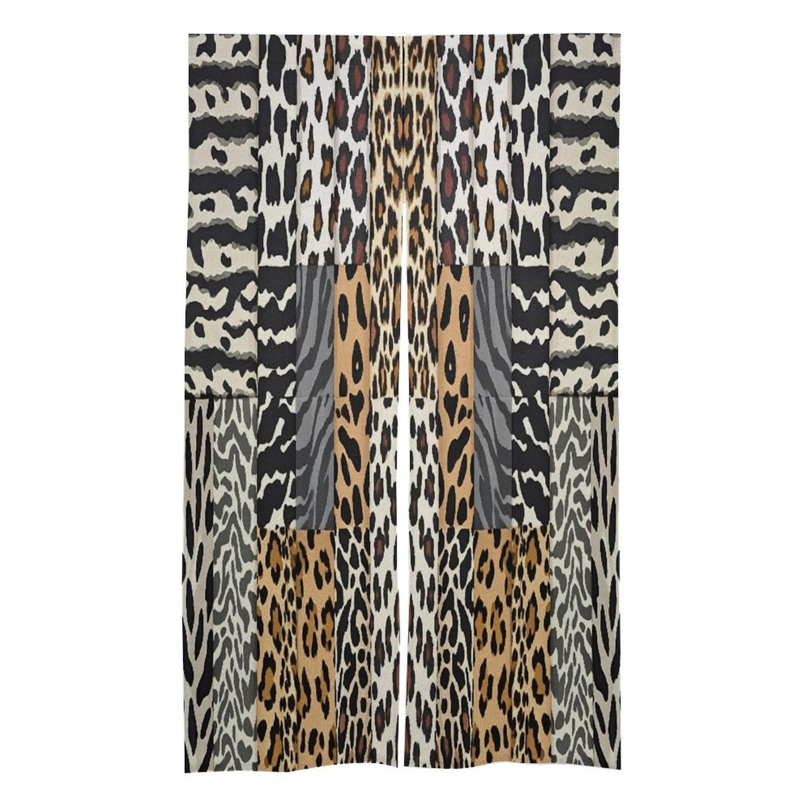 LZQPOEAS Leopard with Brownish Door Curtain Treatment Door Tapestry Japanese Style Doorway Curtain Privacy Thermal Insulated Doorway Window Curtains for Home Restaurant Decor