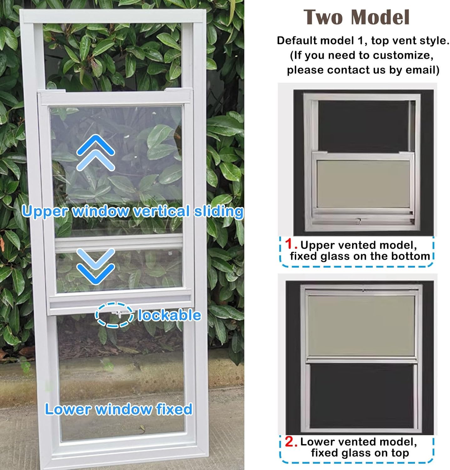 Vertical Sliding Window - 12 Inch Frosted Glass Replacement for Mobile Home, Playhouse, Shed, Loft, Tree House, 28 Inch Height, 30x70 cm, Durable and Stylish Design