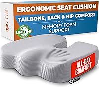 Vista 17 de 5 STARS UNITED Cojín para sentarse para silla escritorio u oficina o para silla de ruedas o asiento auto, alivia dolor ciática o coxis, cojín