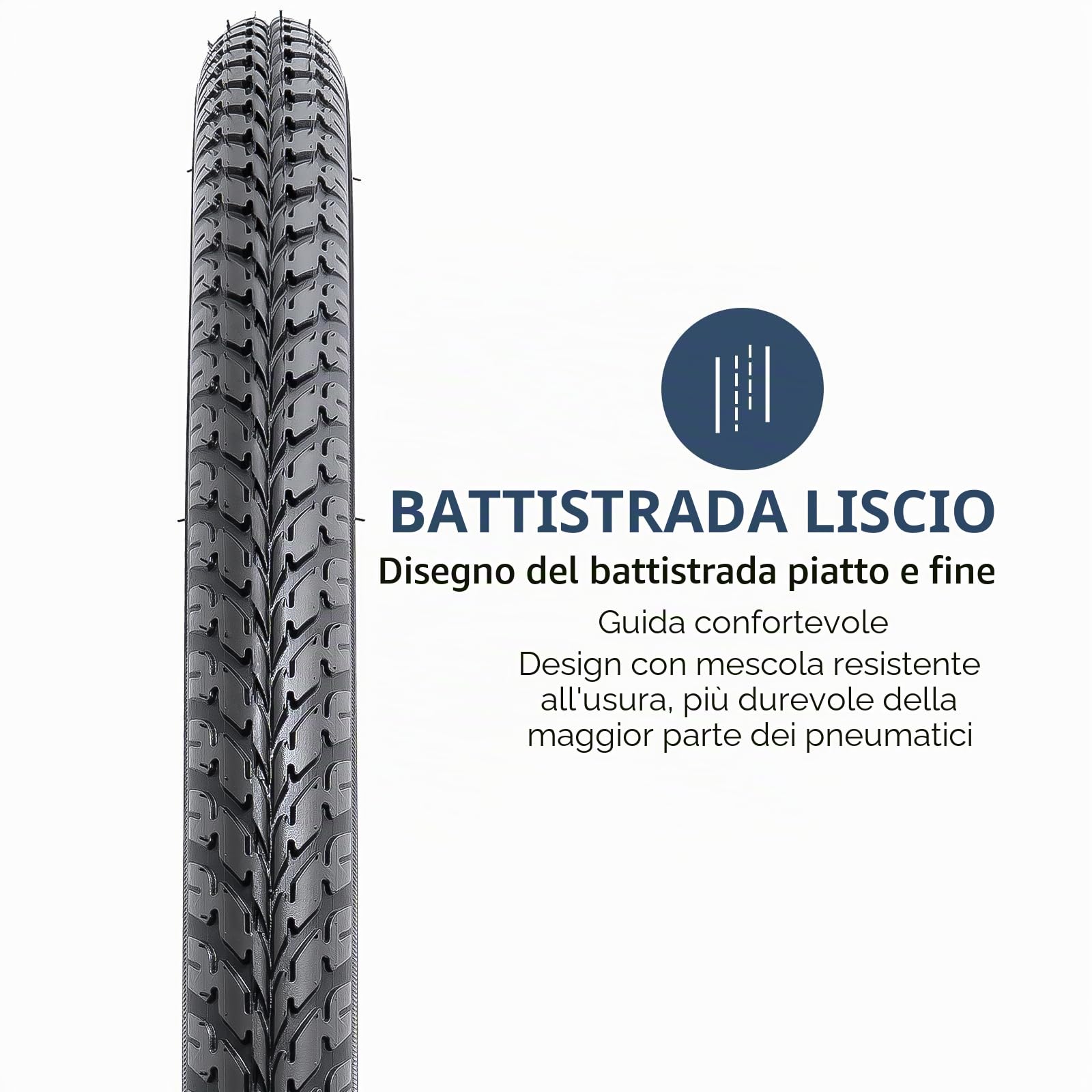 YUNSCM 2 pneumatici per bici da strada da 66 cm, 26 x 1,50/40-559 e 26 pollici, con valvola Schrader per bici da strada, 26 x 1,5, 26 x 1,50, 26 x 1,50 (Y-1036)