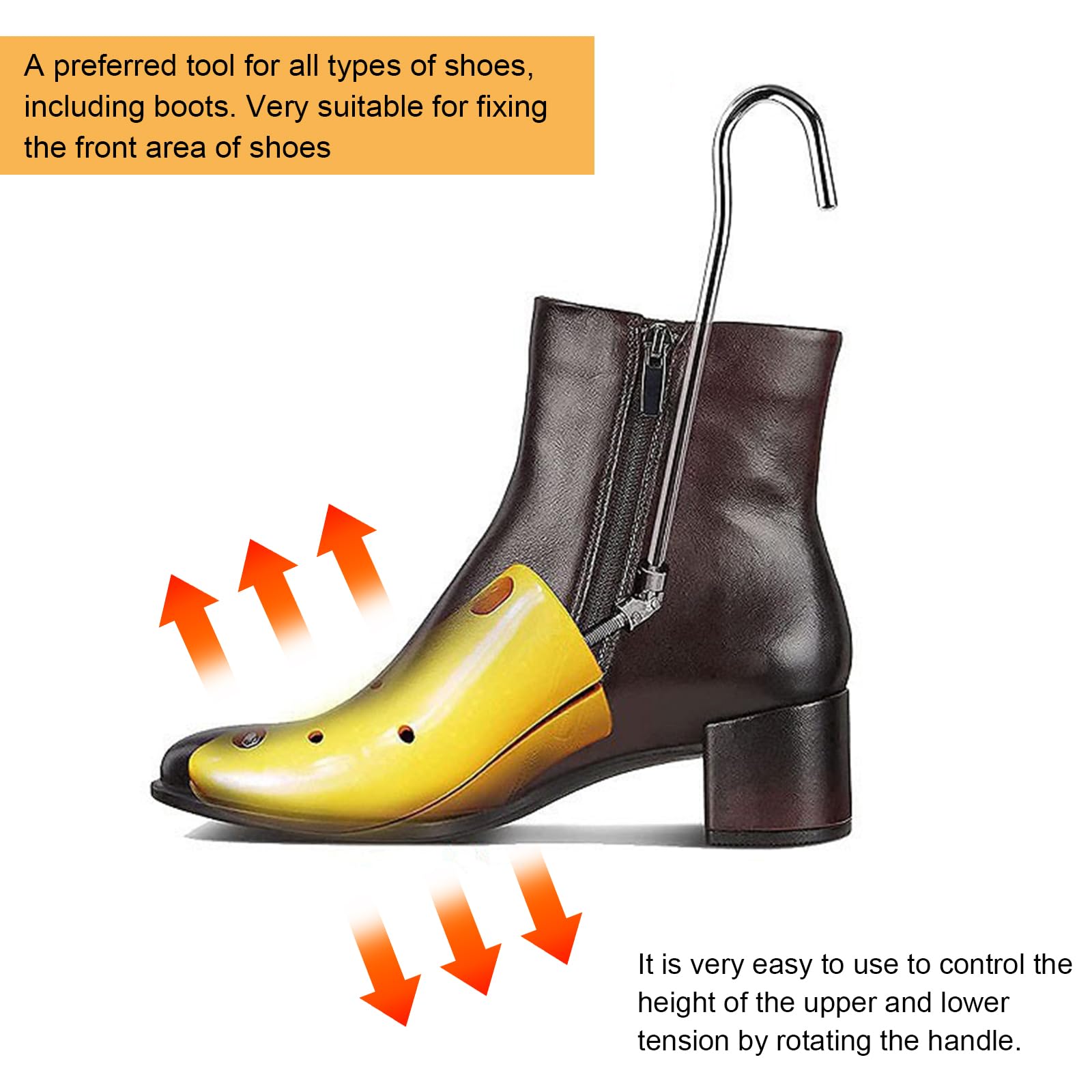 Embauchoirs à Chaussures Bottes, Elargisseur Chaussure Agrandisseur, Réglable Embauchoir pour Homme Femme, Embauchoir à Chaussures pour pieds épais, Civières à Chaussures Réglables en Hauteur, 40-47