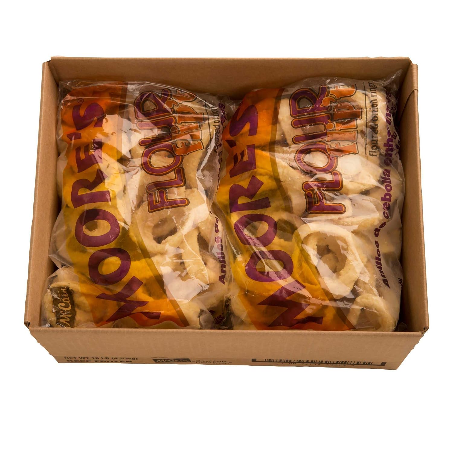 McCain Moores Flour Flipt Flour Coated Onion Ring, 2.5 Pound -- 4 per case.
