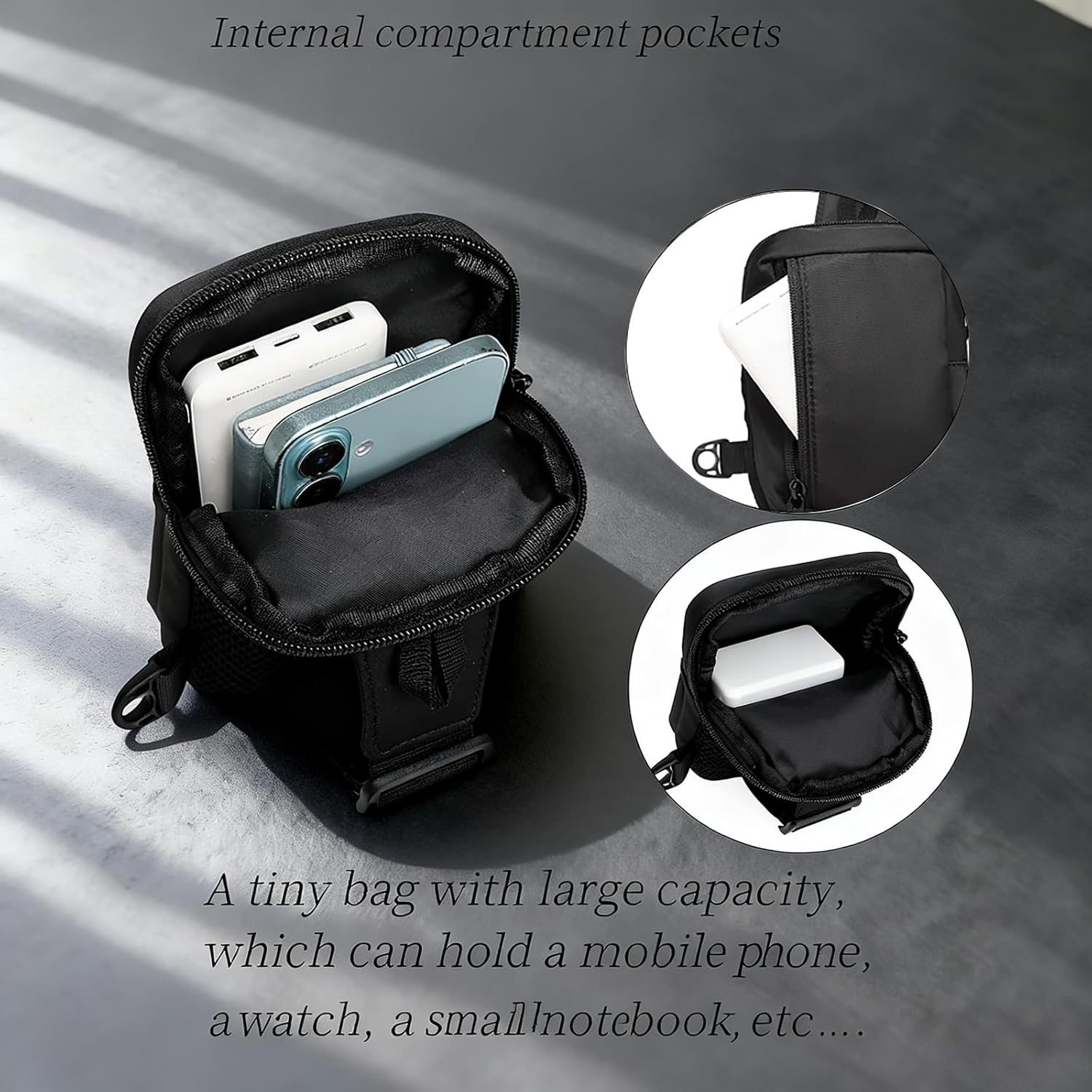 GORELAX Small Crossbody Sling Bag Compact Chest Pack for Men Women EDC Phone Purse Running Hiking Travel - Image 5