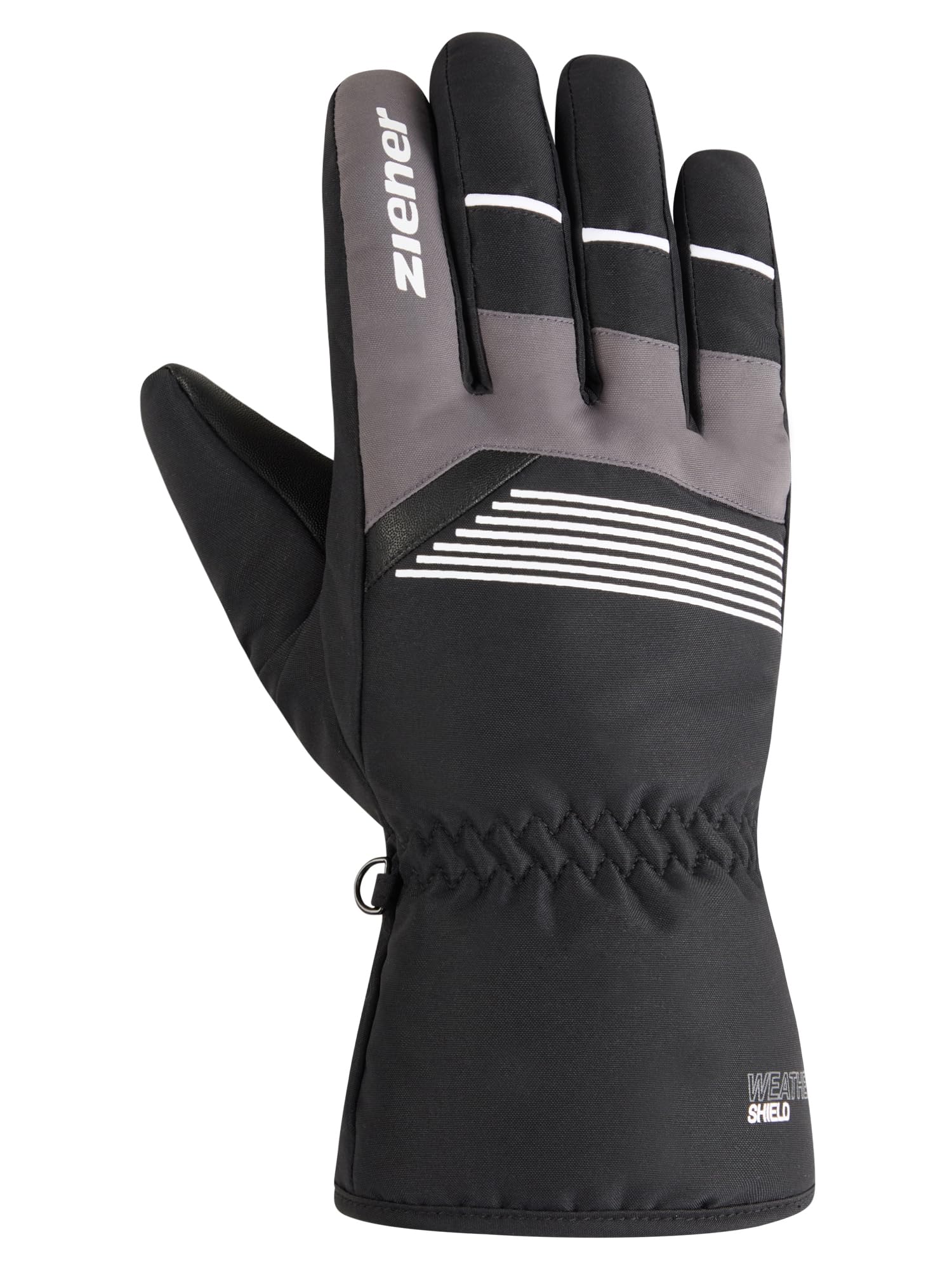 Ziener Herren GEVIN-Z Ski-Handschuhe/Wintersport | Wind- wasserabweisend, Black.White, 8,5