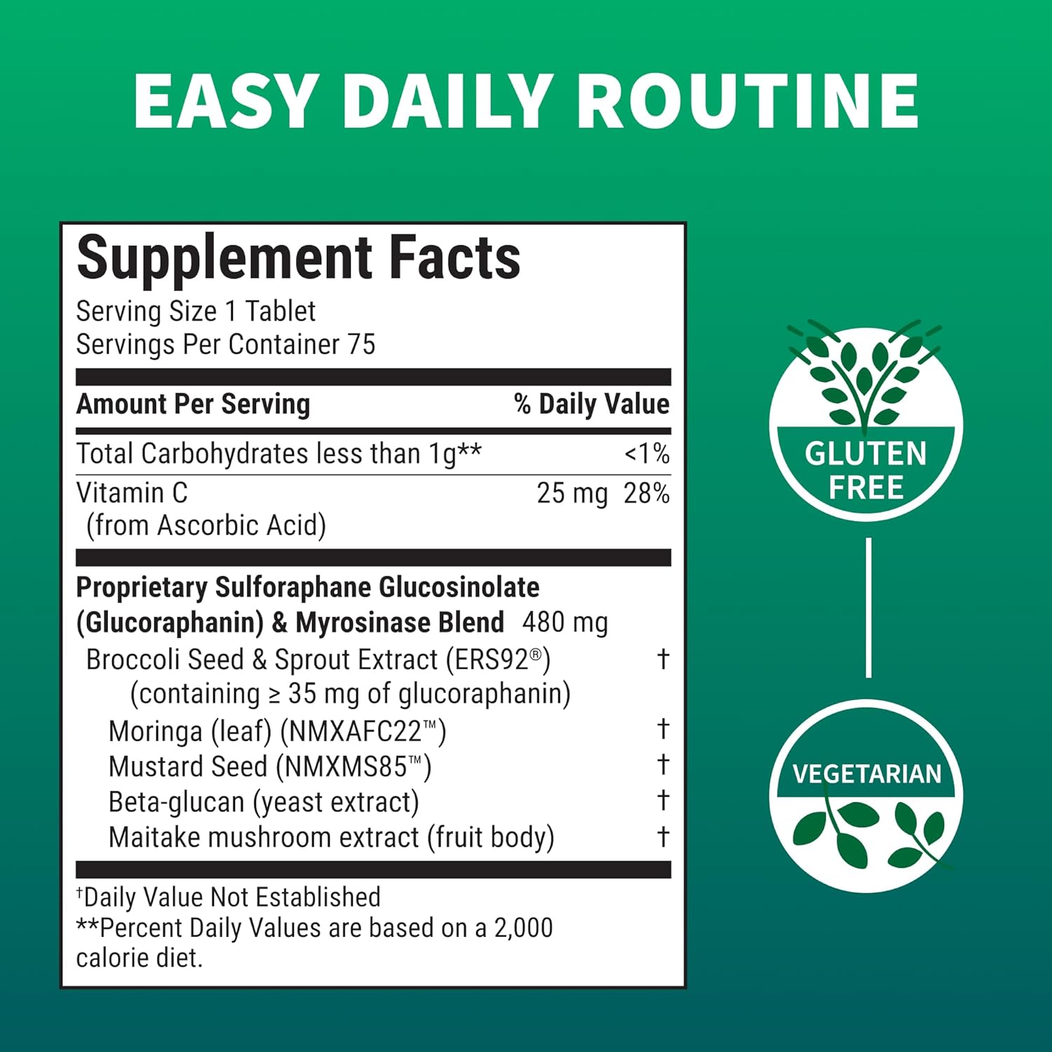 Nutramax Laboratories Avmacol Extra Strength #1 Researched Sulforaphane-Producing Brand for Detoxification with Glucoraphanin and Active Myrosinase, Immune Health, Adults & Children, 75 Tablets