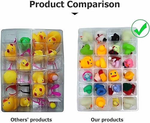 Miniatura 6 de Calendario de Adviento 2024, patos de goma, juguetes de baño, caja ciega de Navidad, patos de juguete, mini patos para niños, niñas, decoración de
