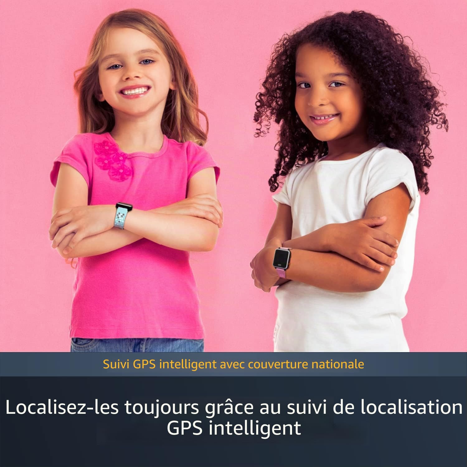 Guardian Montre GPS pour Enfants avec Bouton SOS pour Les urgences et Les appels bidirectionnels avec Les Parents et Les Meilleurs Amis