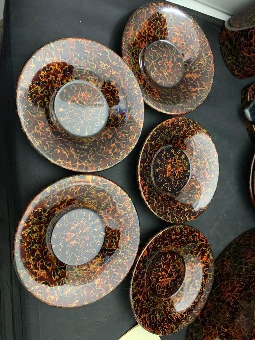 津軽塗 天然木伝統工芸品 茶道具セット 茶びつ 茶托 本物 茶筒 茶匙