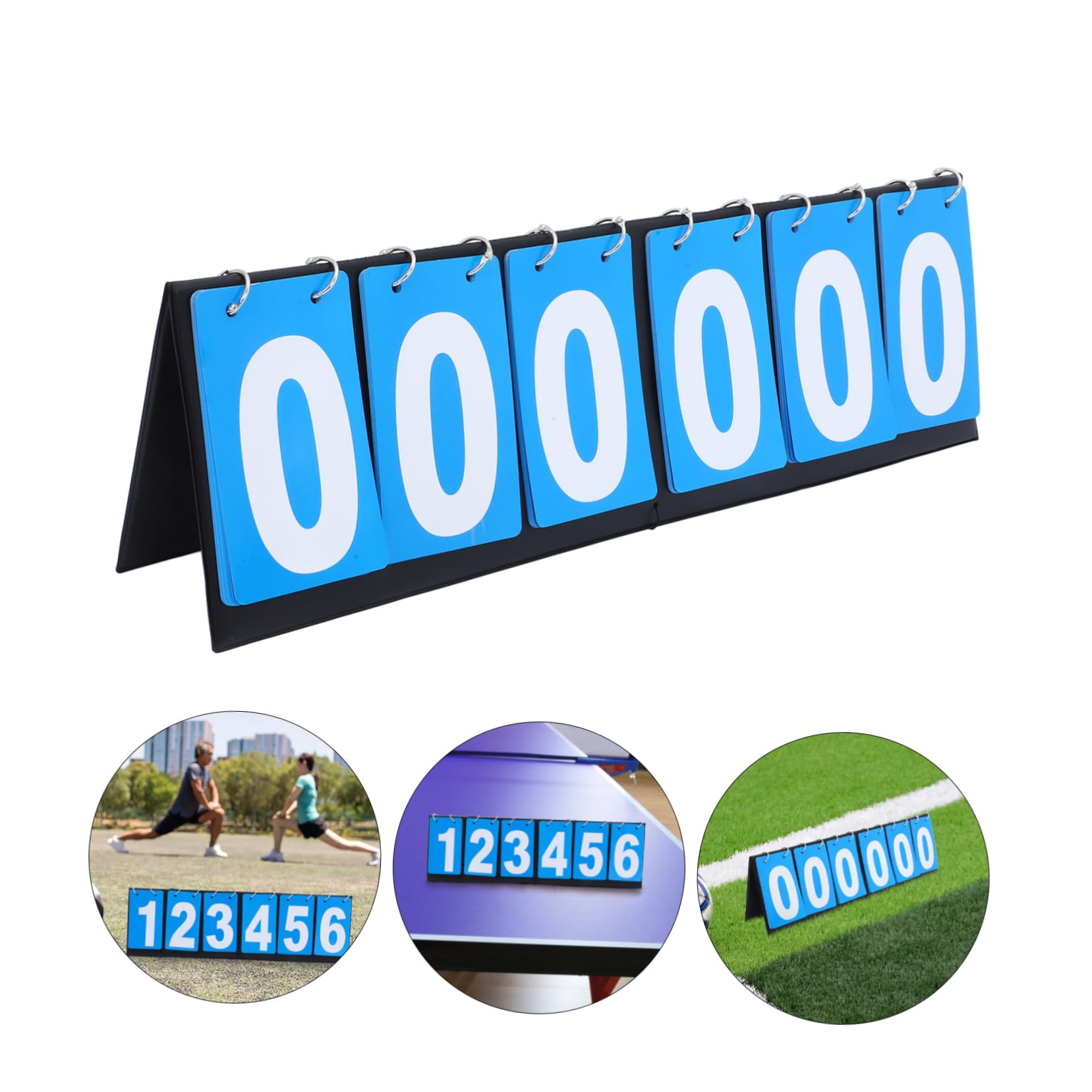 TOYANDONA Tabellone Punteggio Portatile ASSE Leggero Sport Tavole di Grandi Dimensioni Punto Segnapunti Riutilizzabile Tabelloni Punteggi Segnapunti di Tennis Blue Stoffa