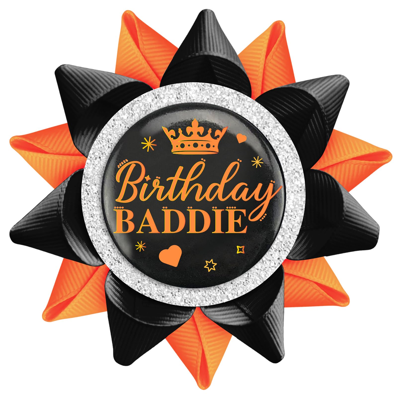 Photo 1 of party pins it is my birthday pin Handmade customparty decoration suitable for teenagers, ladies or gentlemen to wear Blue and white. Creative birthday gifts, pin printed with my birthday (Orange +black)