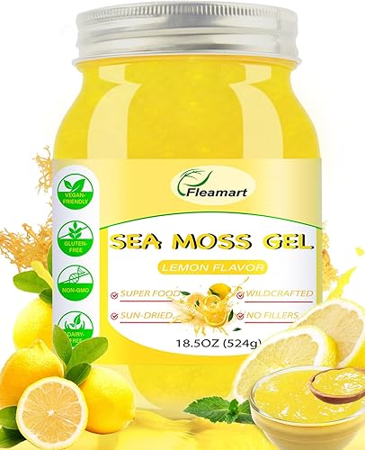 Irish Sea Moss Gel orgánico crudo de 18.5 onzas, gel orgánico de musgo marino orgánico con 92 minerales y vitaminas, digestión saludable, apoyo
