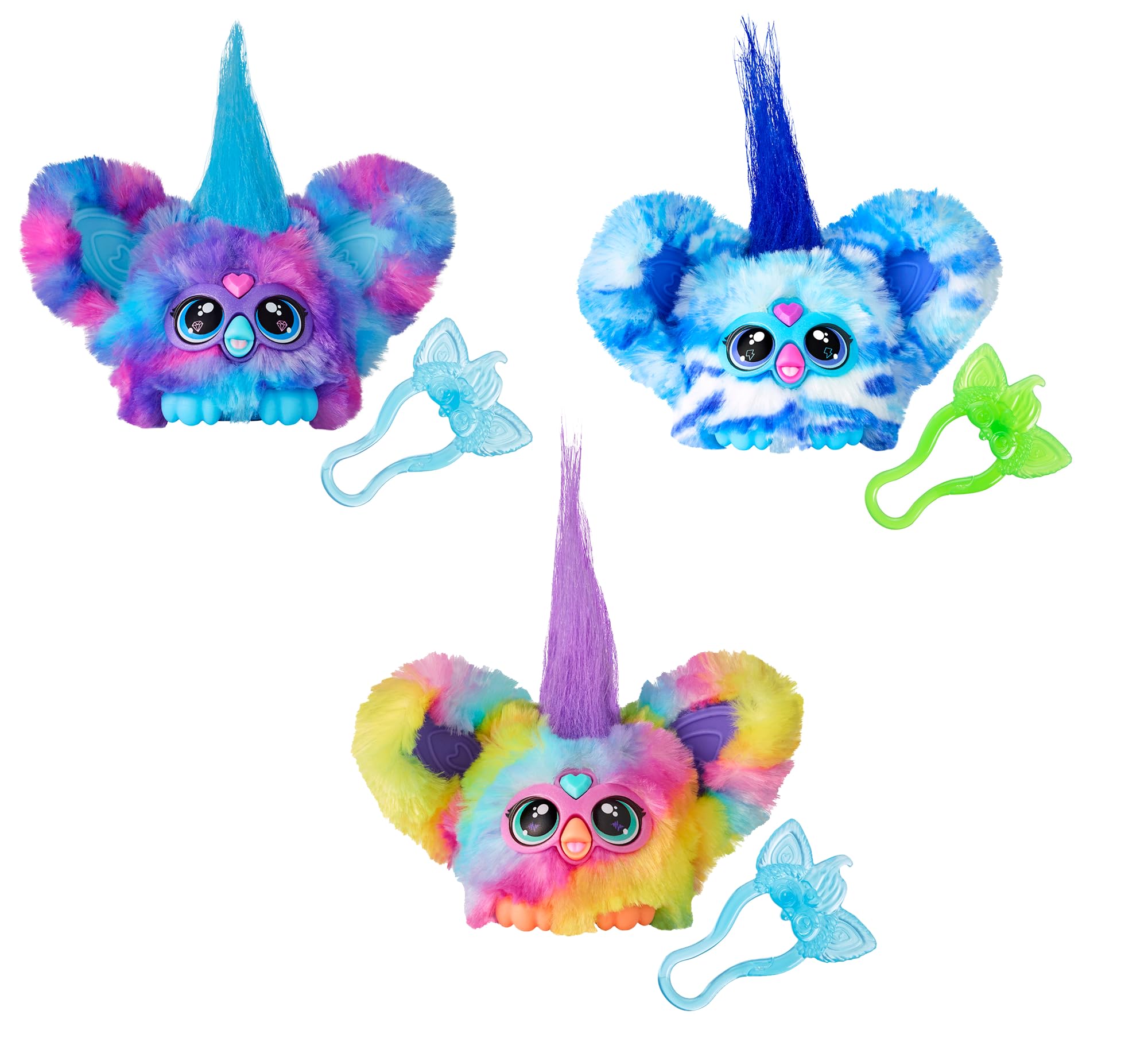 Furby 3 for 2 Bundle Lovely Furblets Ooh-Koo, Luv-Lee and Ray-Vee Mini Electronic Plush Toy