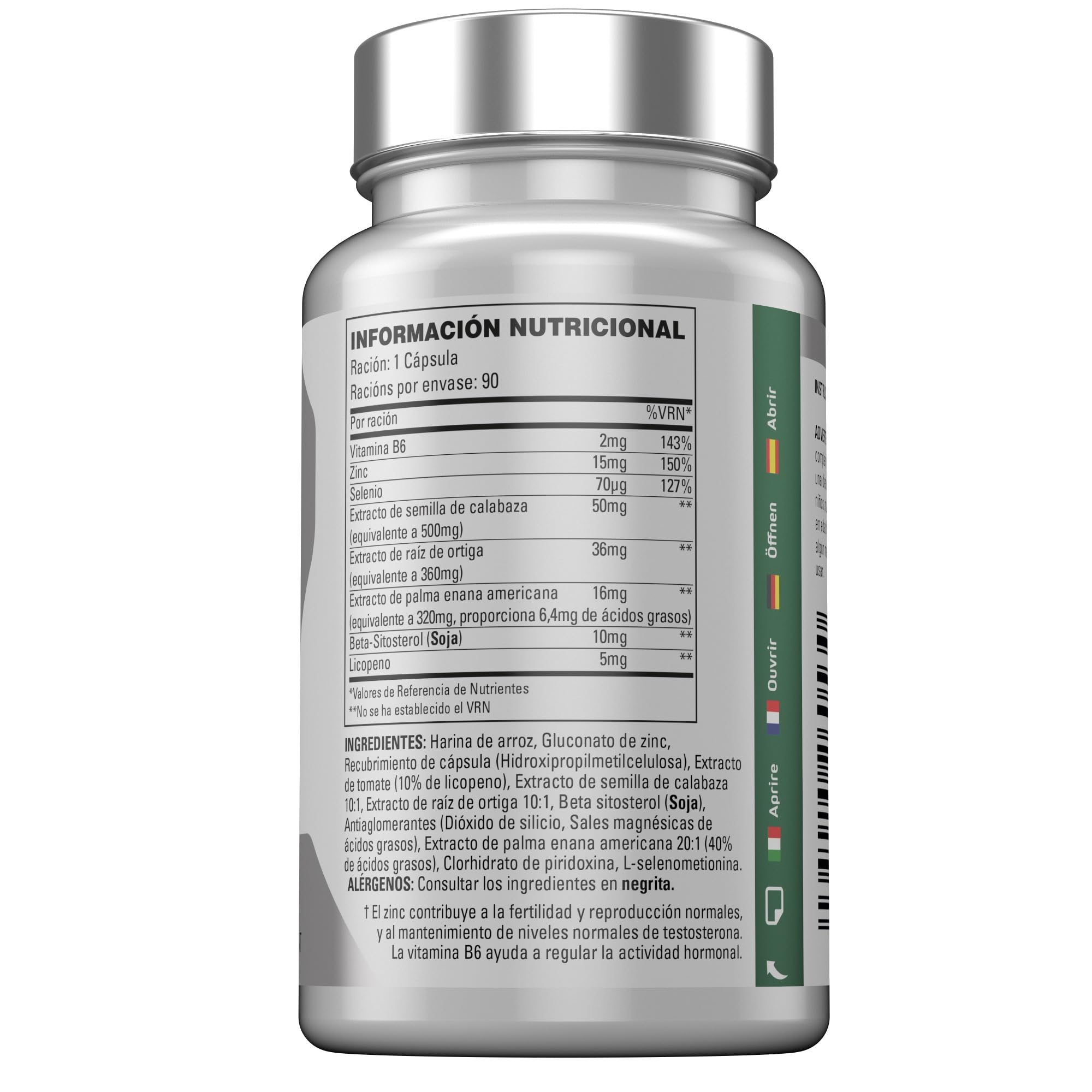 Prostate Pro – Suplemento Premium para la Salud Prostática con Saw Palmetto (Serenoa Repens), Ortiga, Beta-Sitosterol y Licopeno - Protección y Bienestar de la Próstata – 90 Cápsulas Veganas