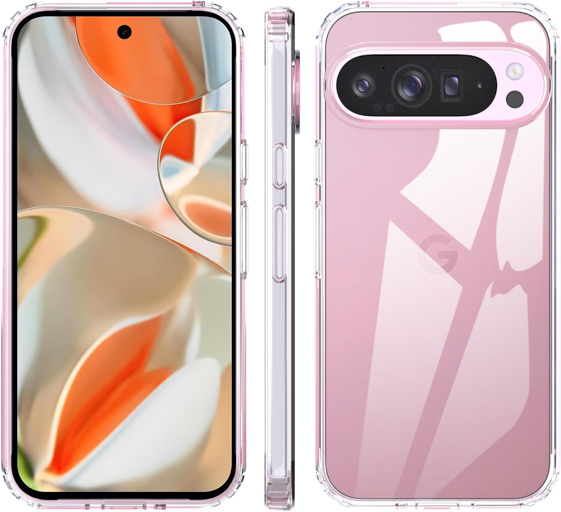 Case Compatible with Google Pixel 9 Pro XL, Transparent Case, Clear Silicone TPU Protective Case, Premium, Shockproof, Yellowing-Resistant, Case for Google Pixel 9 Pro XL