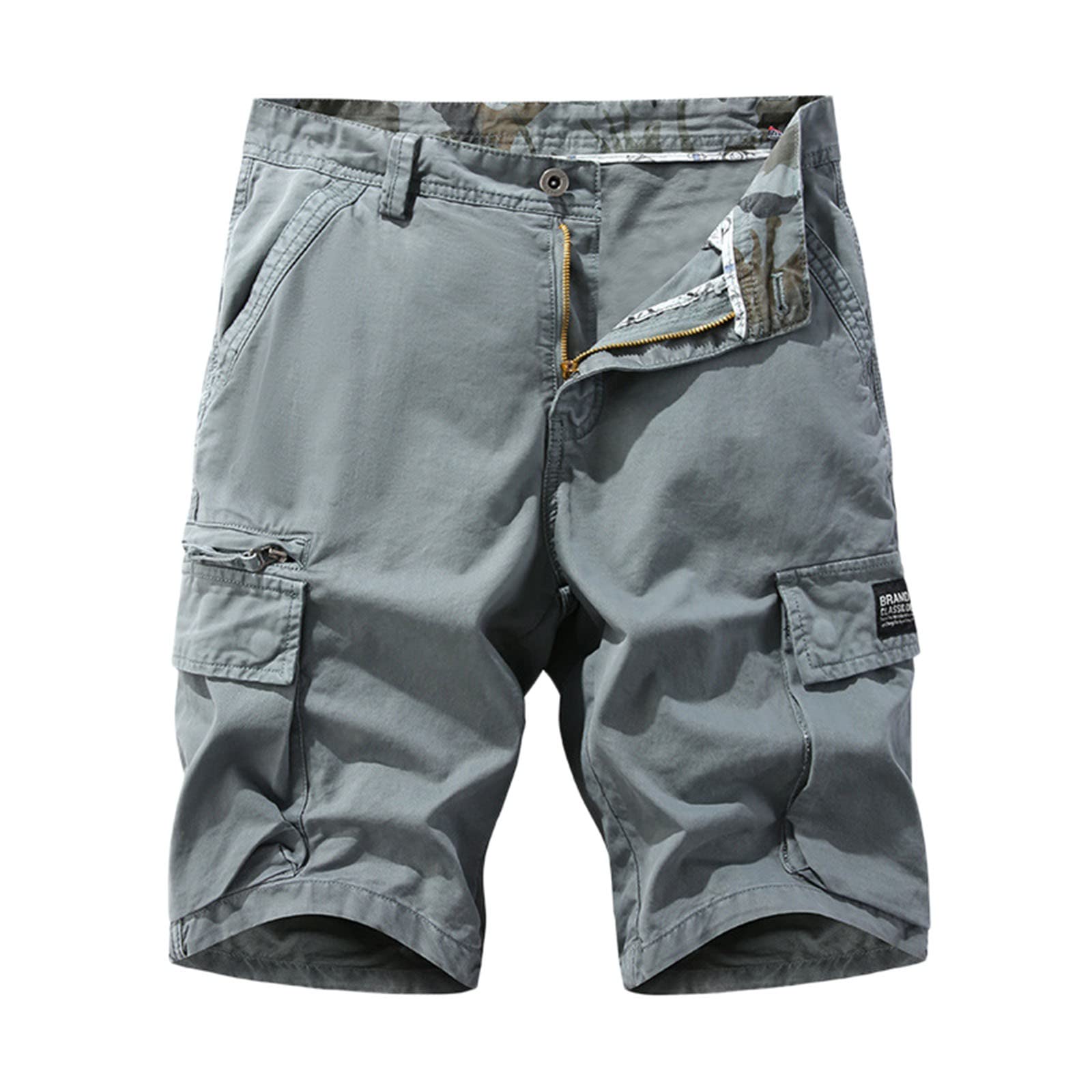 Generisch Pantalon cargo + homme cargo en toile d'été homme short décontracté homme pantalon cargo fitness