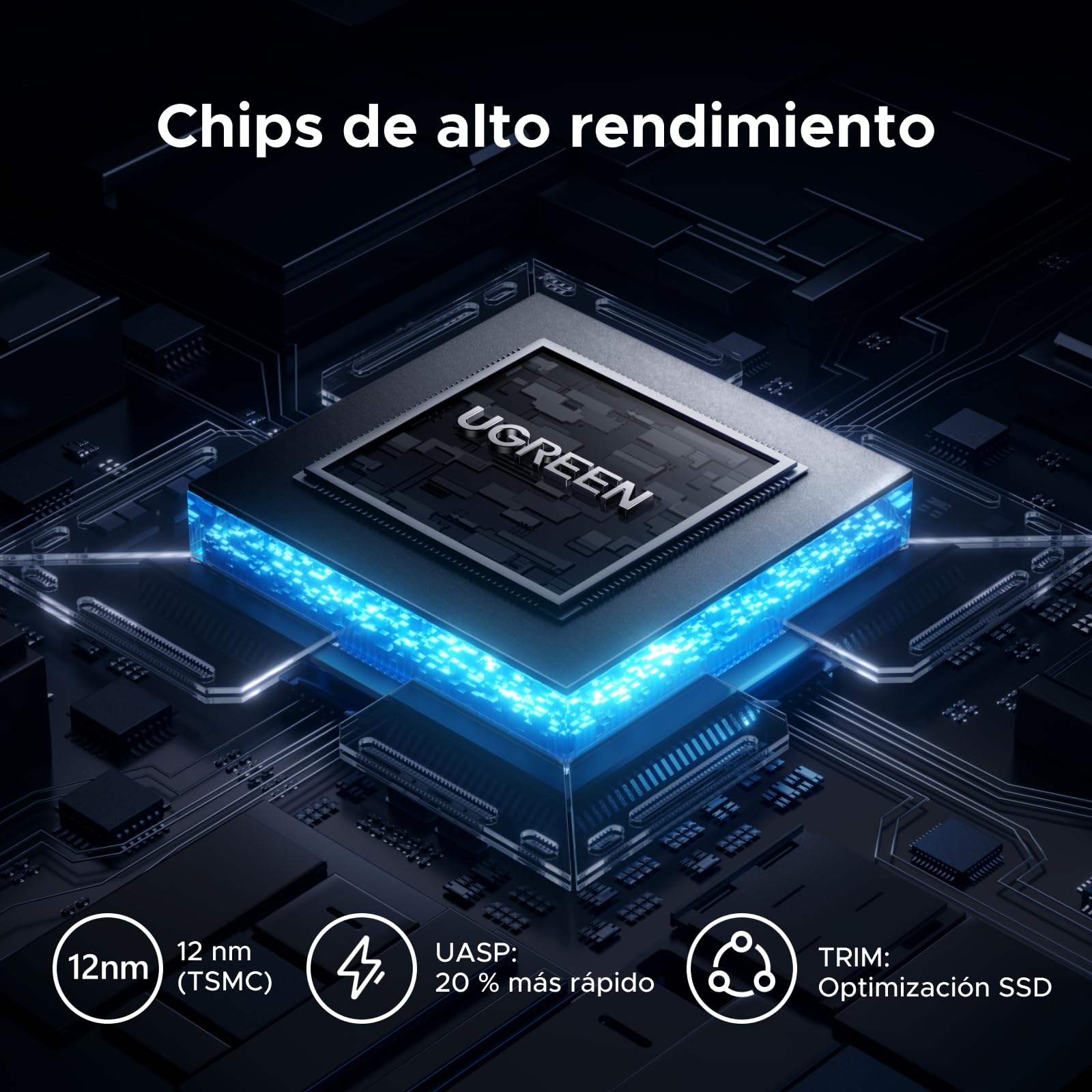 UGREEN NeoDrive Go SSD Portátil 1TB hasta 4.000 MB/s SSD Externo USB4 | con Cable Integrado Compatible con PC Windows MacOS Linux y Dispositivos Móviles iOS iPadOS Android