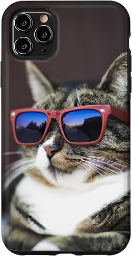 Miniatura 11 de Funda para iPhone 11 Cool Tabby Cat con lentes de sol