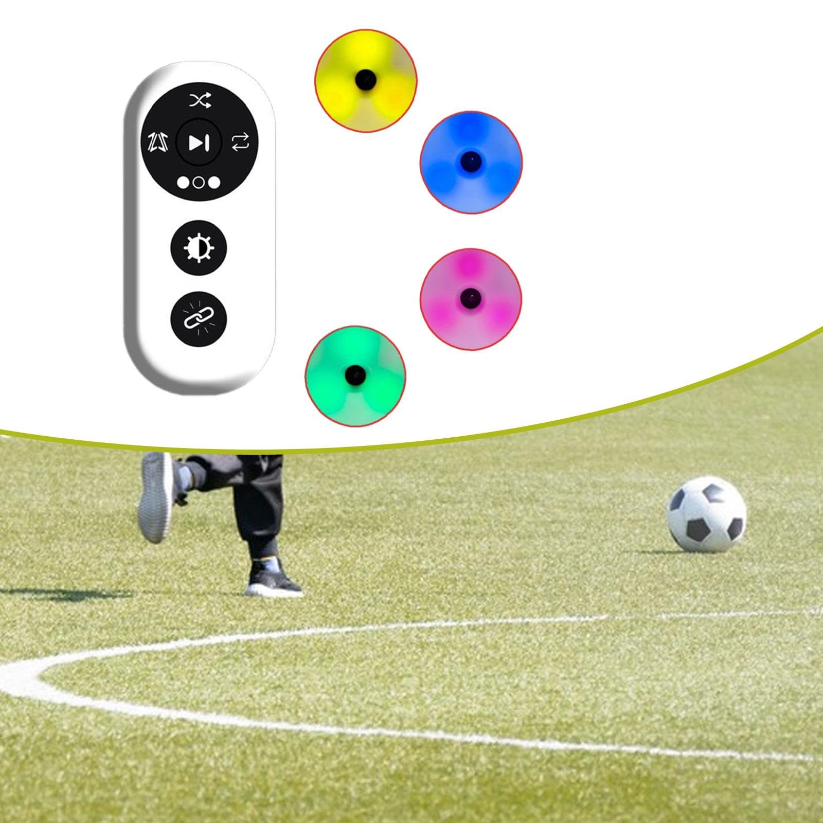 rockible Luci di Allenamento di Reazione con 4 modalità, Attrezzatura per Agility, Kit di Allenamento di Agilità Sportiva per Calcio, Basket, Calcio a 5, Utilizzate Sia all'Interno Che all'Esterno