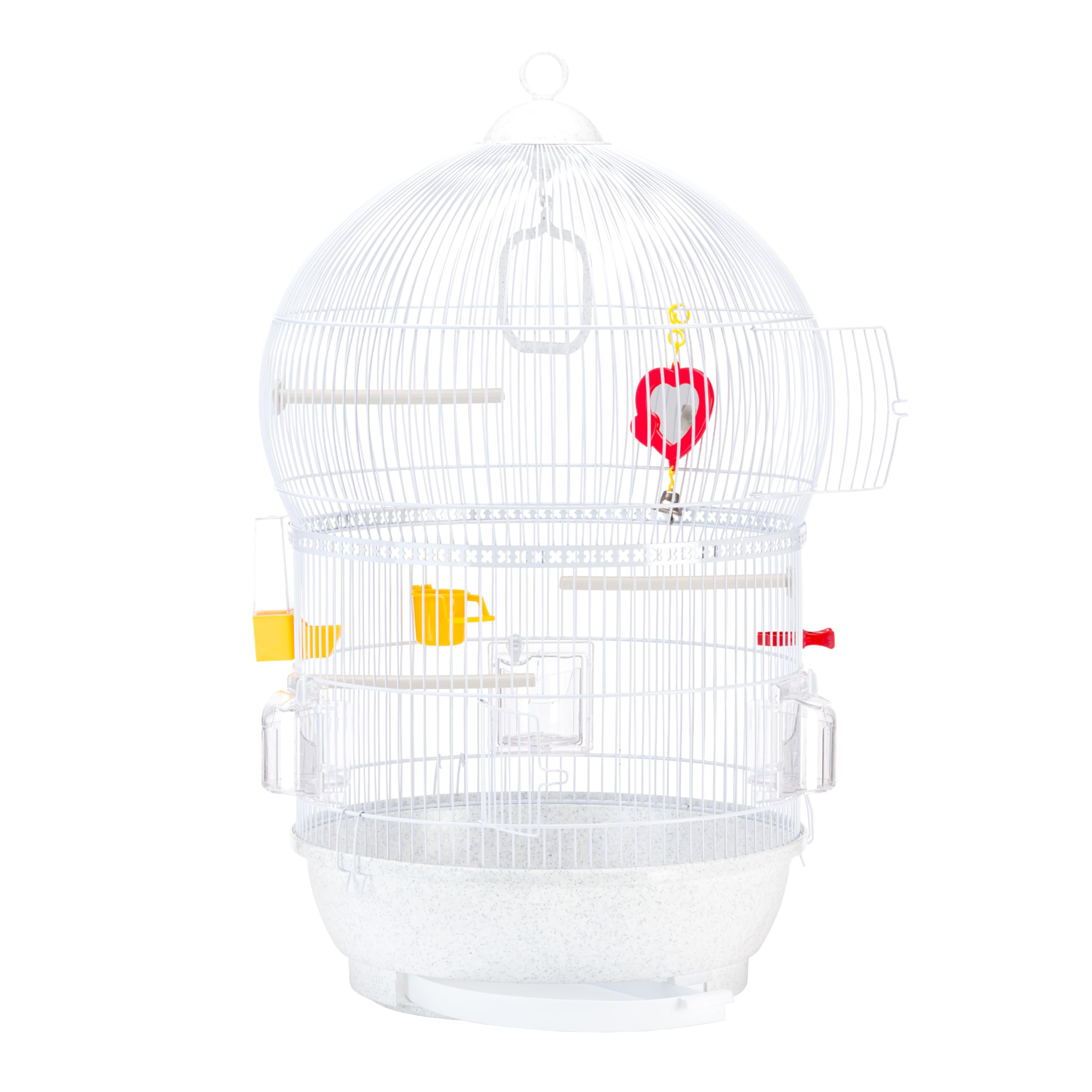 Ferplast Vogelkooi DIVA Kanaries, Parkieten, Vinken, Agapornis, van Metaal, Inclusief Accessoires Roterende Voerbakken Zitstokken 40 x 40 x h 65 cm