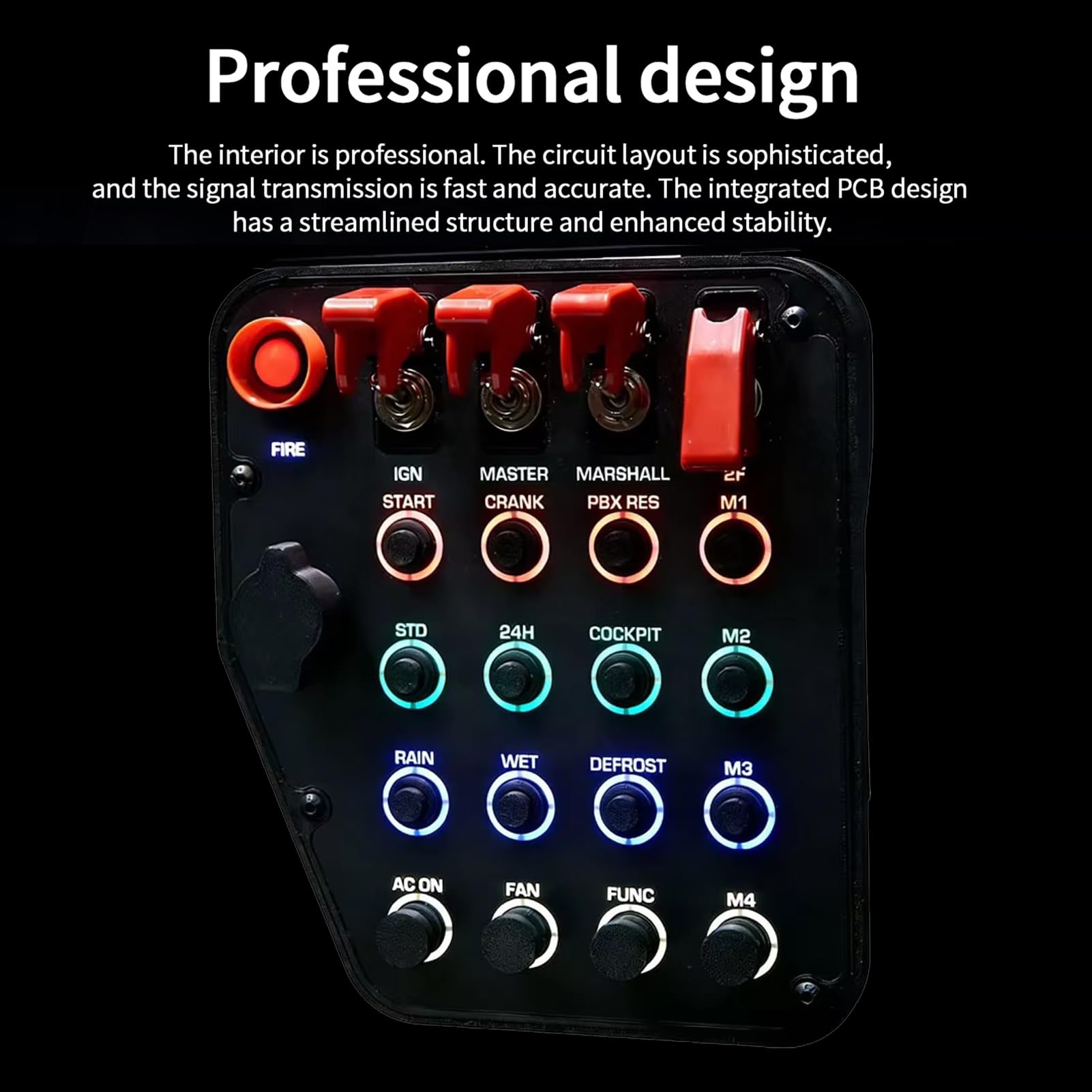 Multi-function 22 Programmable Buttons USB Simulation Racing Center Control For Logitech G27/G29/G920/G923 RS50/G Pro Steering Wheel; PC Button Box For PXN V99/ V10 Pro/V12 LITE/VD4 VD6 VD10 Truck ETS