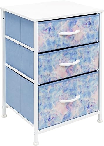 Sorbus Organizador de almacenamiento para mesita de noche con 3 cajones, para niños y niñas, mueble de almacenamiento para ropa, organización de
