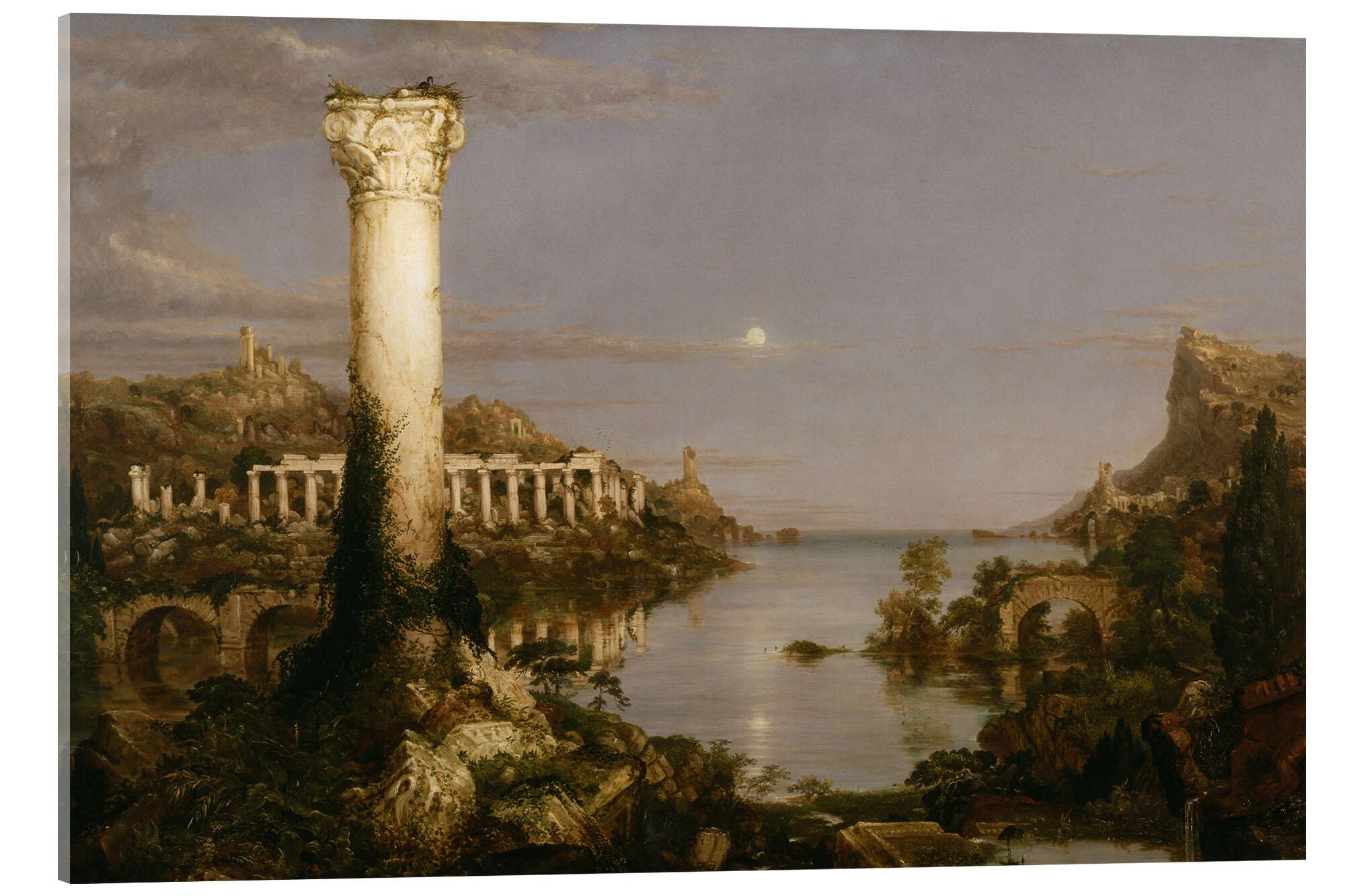 Posterlounge Der Weg des Imperiums (Verlassenheit) Acrylglasbild | 60 x 40 cm von Thomas Cole Wandbilder Wanddeko