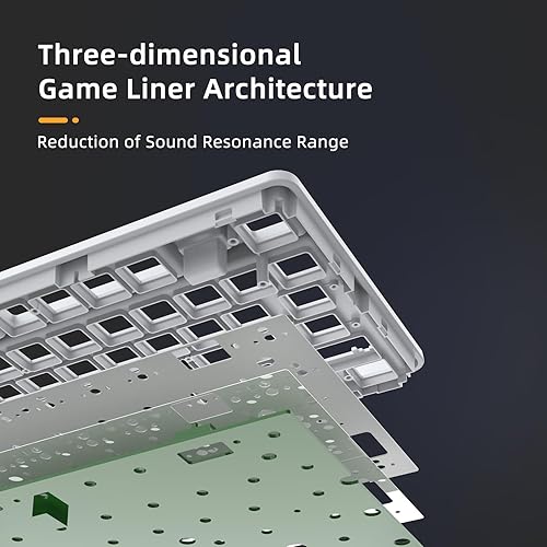 Miniatura 2 de NA87PRO - Teclado magnético con cable de 87 teclas, RGB, teclado para juegos de disparo rápido intercambiable en caliente para WinMacGamer-Blanco