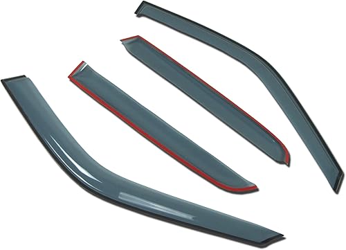 Miniatura 2 de Tuningpros LGWV2-494 - Compatible con BMW 525i 535i 1988-1996, juego de 4 piezas de visera de montaje exterior para ventana, deflector, protección