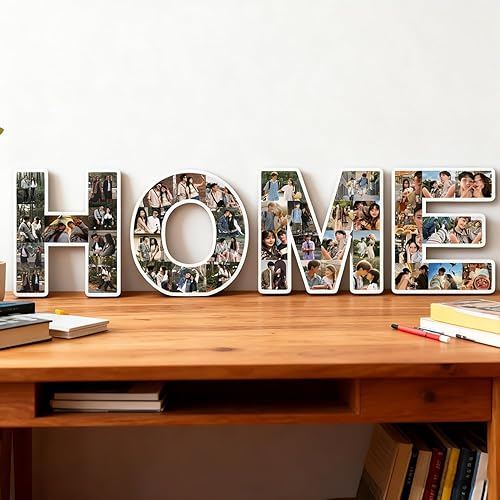 Miniatura 3 de Marco de fotos personalizado con letras  Marco de fotos personalizado para escritorio, regalo de fotos personalizable para bodas, cumpleaños,