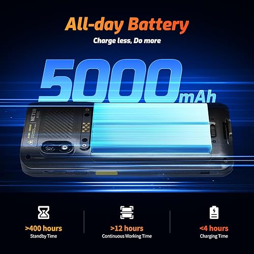 Miniatura 5 de NETUM Android 14 Escáner de Código de Barras Portátil Computadora Móvil, Q900 con Motor Honeywell HS7, Escaneo 1D2D, Pantalla Táctil HD de 5.99",