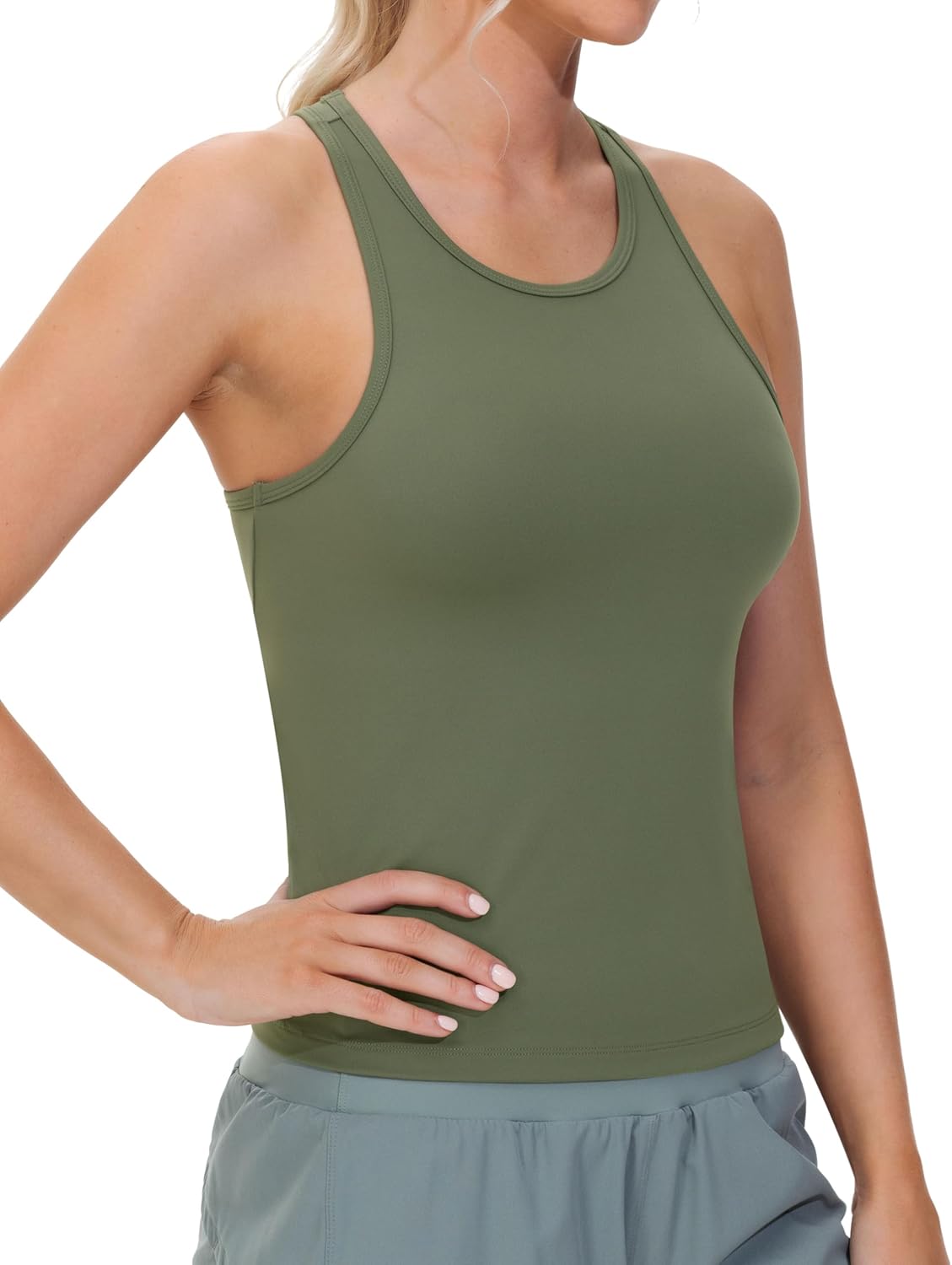 THE GYM PEOPLE Racerback Workout Tank Tops for Women Slim Fit Sleeveless Basic Athletic Running Yoga Shirts - Image 3