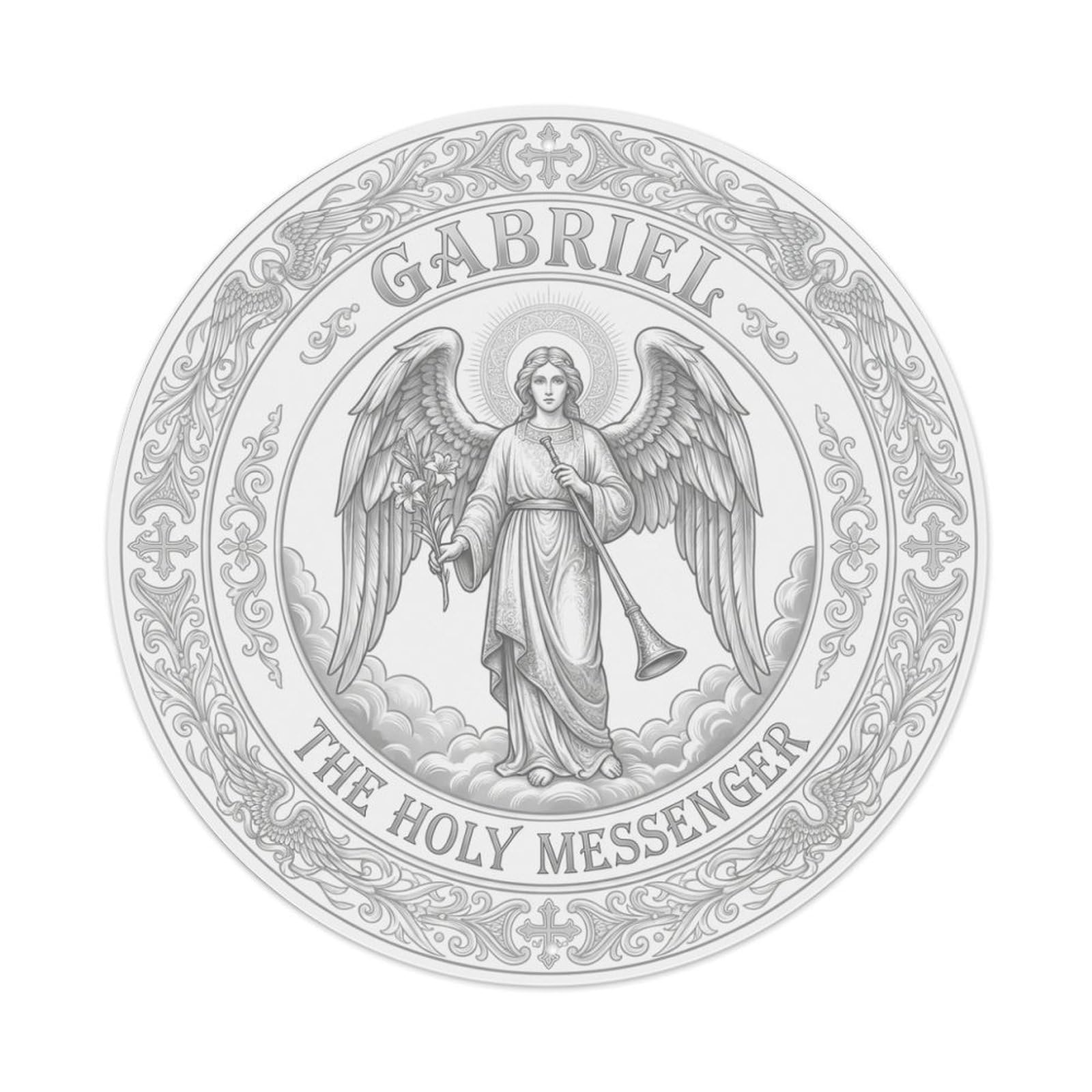 Herald The Holy Messenger Archangel Gabriel Metal Tin Sign