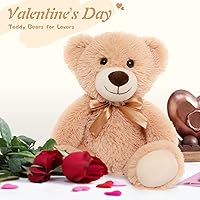 Vista 5 de MorisMos Oso de peluche a granel para niños y niñas, osito de peluche de 14 pulgadas para decoración de baby shower, paquete de 7 pequeños regalos